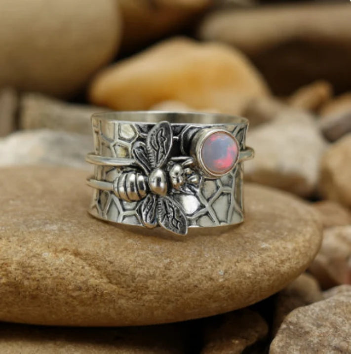 Anillo Gretchen piedra lunar