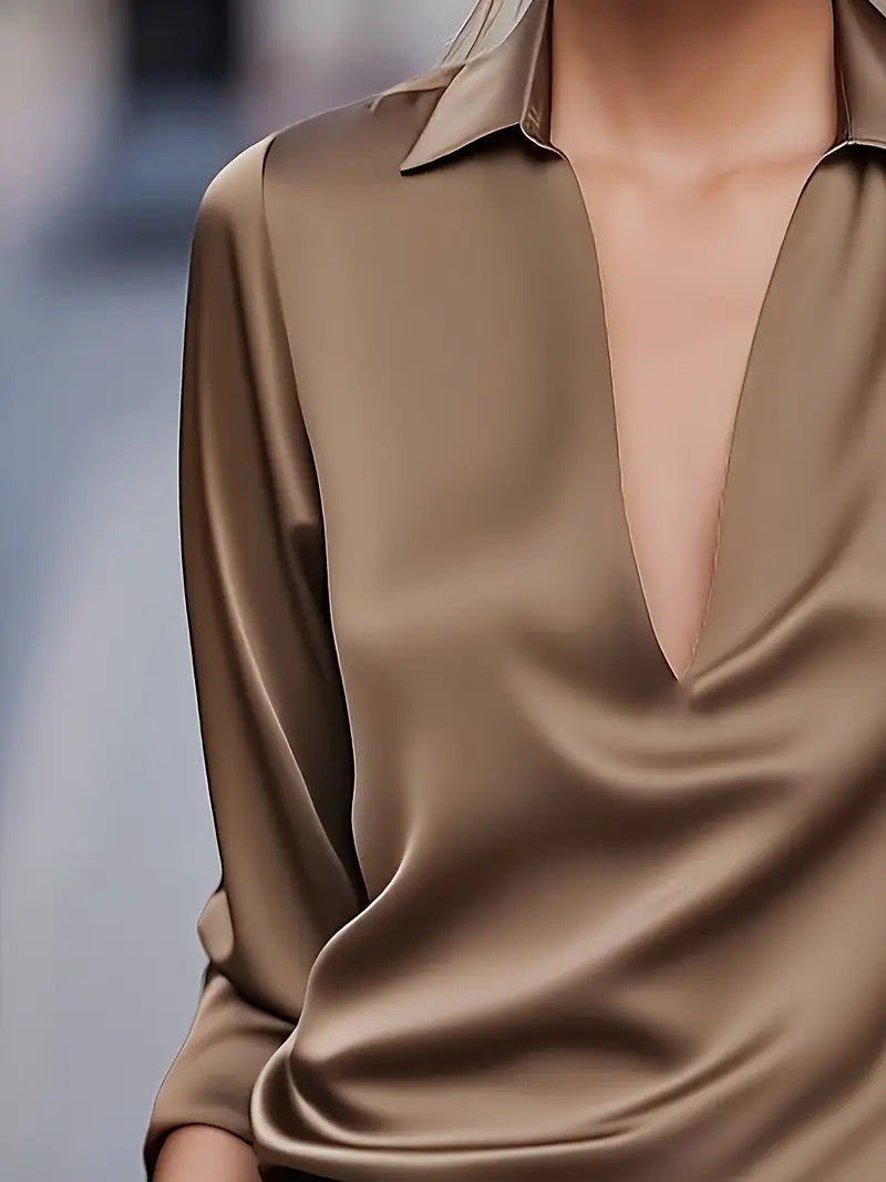 Nadene - Blusa Premium Con Cuello En V