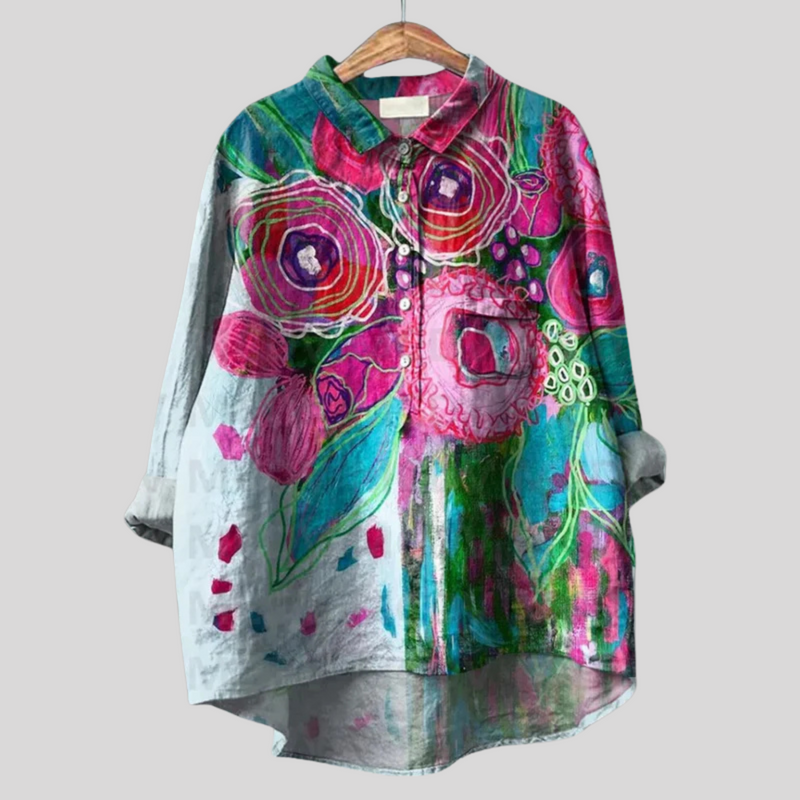 Matilde - Camisa Floral Hecha a Mano